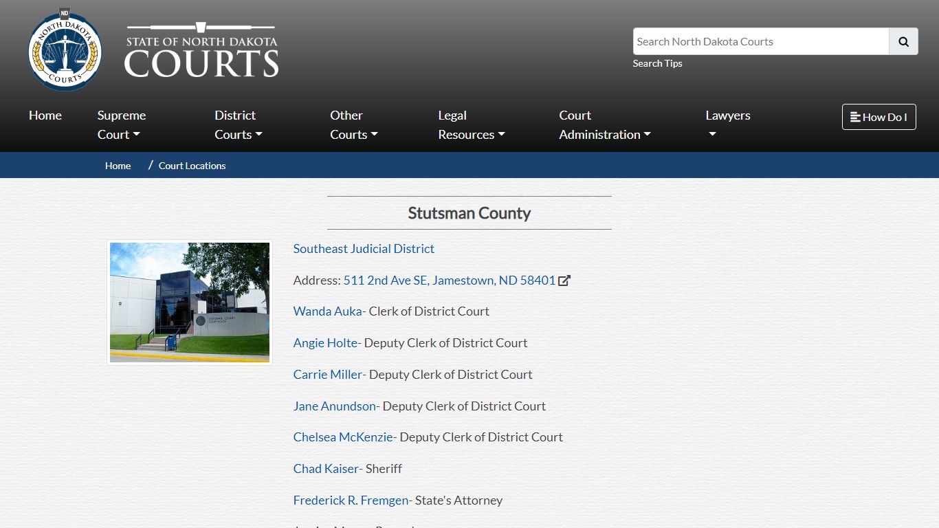 North Dakota Court System - Stutsman County