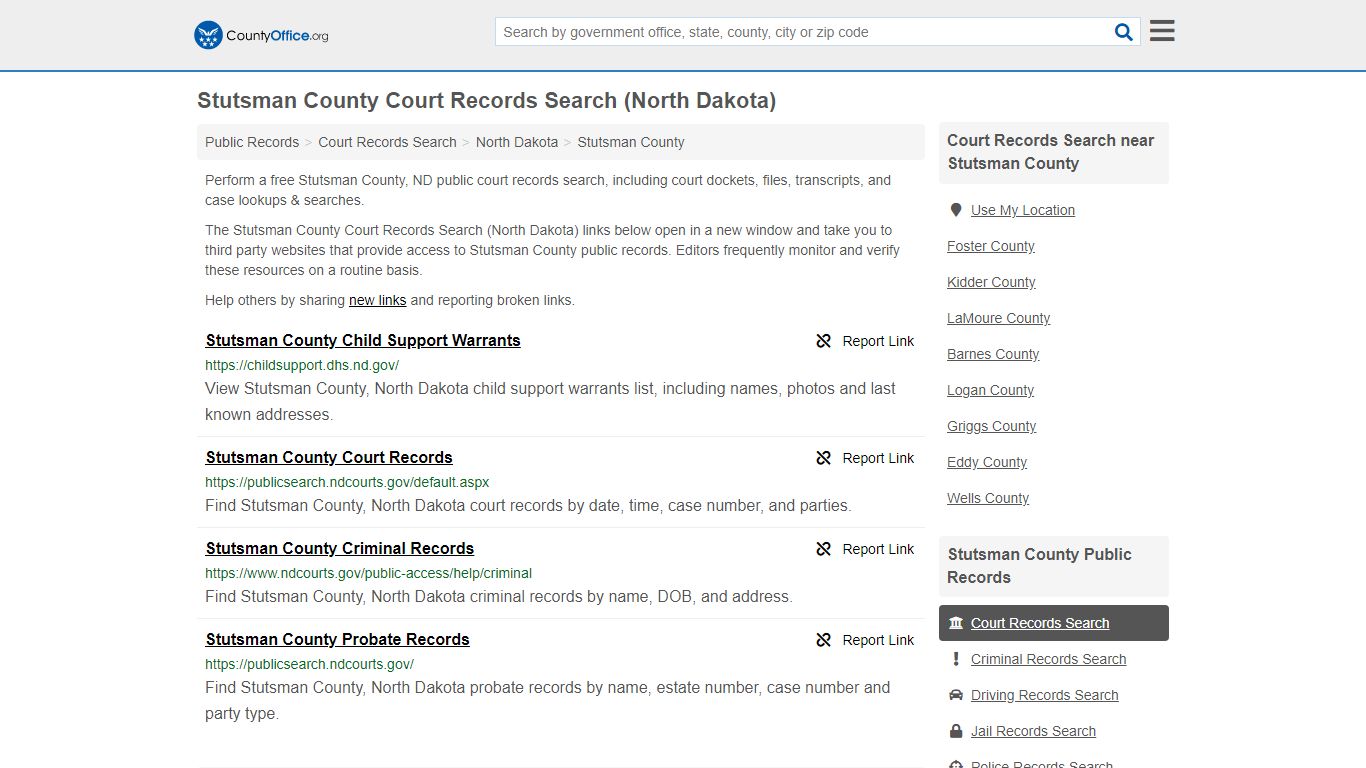 Court Records Search - Stutsman County, ND (Adoptions ...